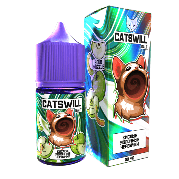 Жидкость Catswill Salt - Кислые Яблочные Червячки 30мл (20mg) (M)