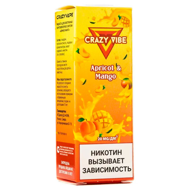 Жидкость Crazy Vibe Salt - Apricot & mango 30мл (20mg) (M)